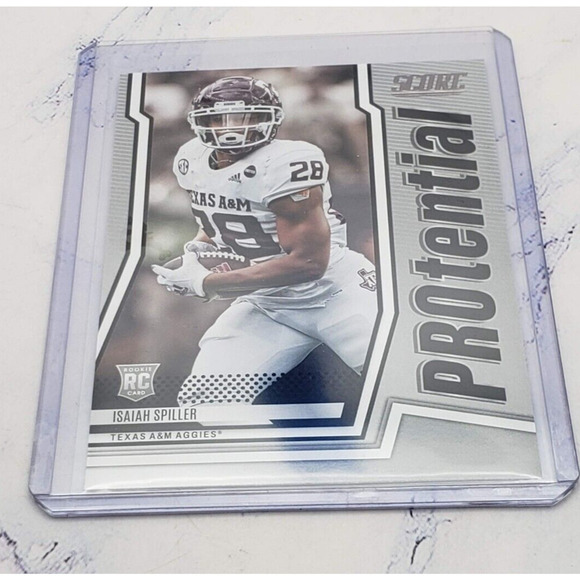 2022 Panini Score Protential Isaiah Spiller Rookie #P-IS LA Chargers Texas A&M - Picture 3 of 4